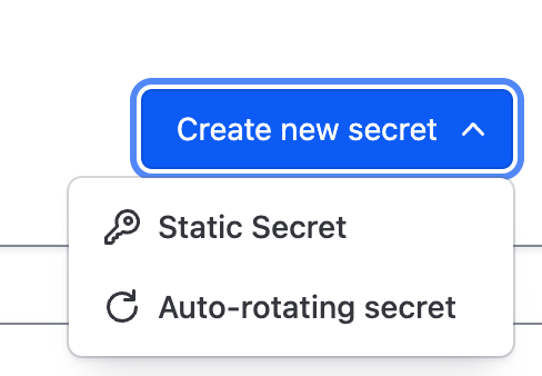 Create new rotating secret